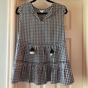 Caslon Gingham Top